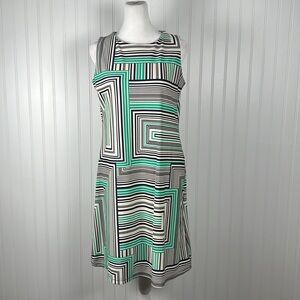 Jude Connelly geometric print tank stretch dress